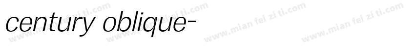 century oblique字体转换